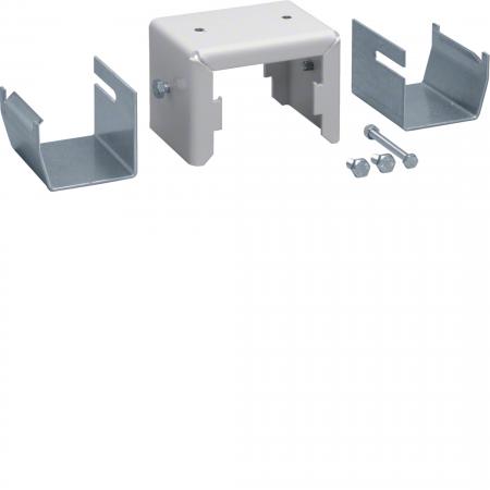 Hager Halter Set Stahl DABA 50x80mm vweiß
