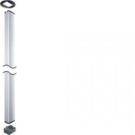 Hager Deckenanschlusssäule 2-seitig mit Klemmbefestigung Alu DA200 L=3,4m verkeh