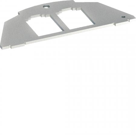 Hager Montageplatte Typ 03 19,5x14,85 zweifach