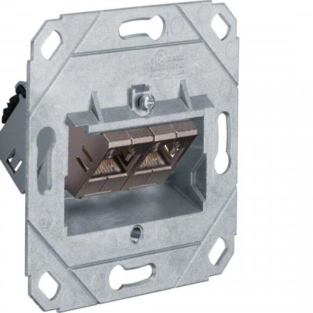 Hager Datenanschluss Patch-Modul 2-f Tragring