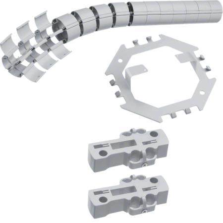 Hager Rundkette/Fußteil/Halter Lmax=1m lgrau