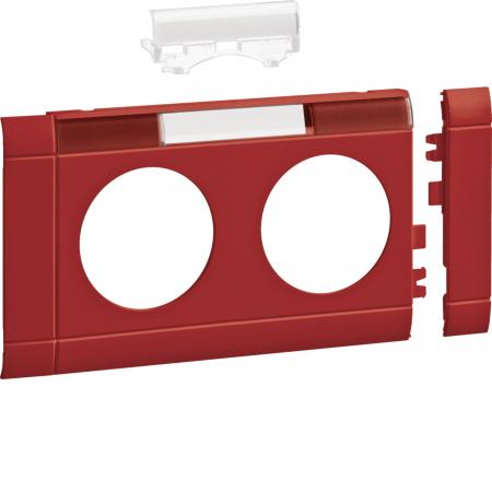 Hager Blende 2-fach STD OT 80mm beschr rot