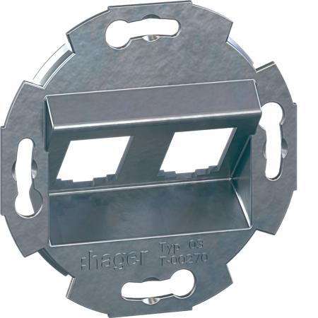 Hager Montagerahmen für 2 RJ45 Module Typ 03