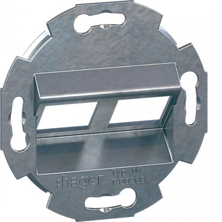 Hager Montagerahmen für 2 RJ45 Module Typ 04