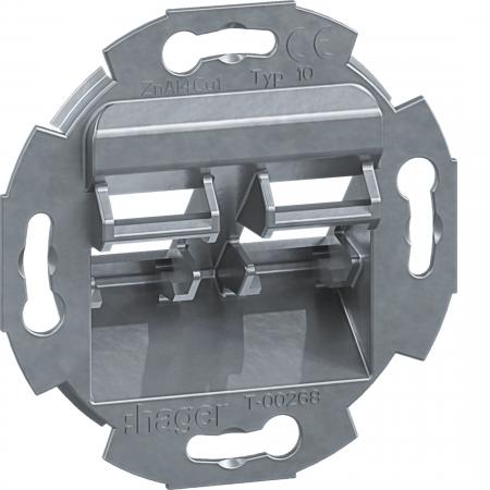 Hager Montagerahmen für 2 RJ45 Module Typ 10