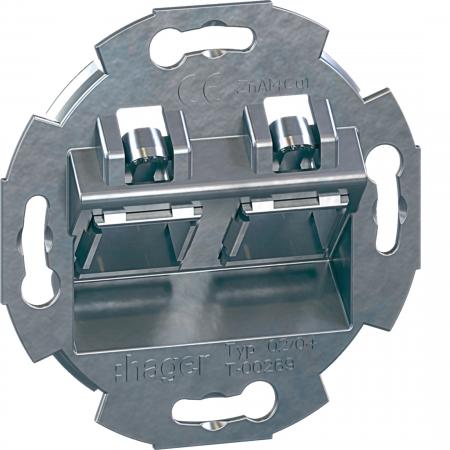 Hager Montagerahmen für 2 RJ45 Module Typ 13