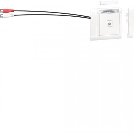 Hager Anschlussset Klinke3,5- 2xRCA front vw
