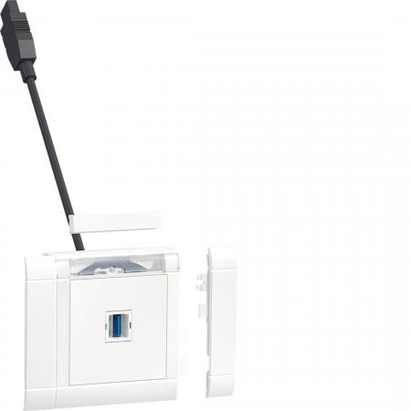 Hager Anschlussset USB3 Typ A front vw
