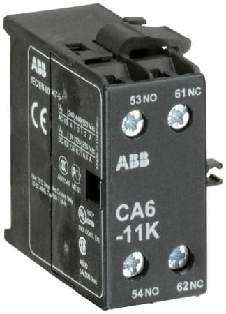 ABB CA6-11K Hilfskontaktblock 1S/1Ö, für K6, KC6 Kleinhilfsschütze Schraubanschluss, seitlich anbaubar