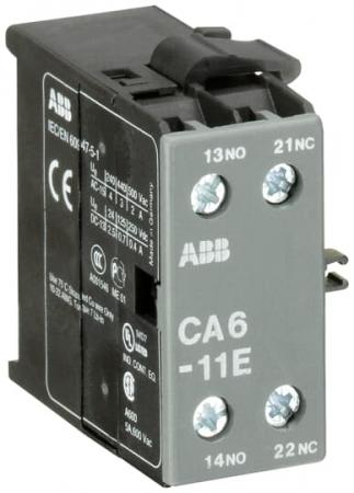 ABB CA6-11E Hilfskontaktblock 1S/1Ö, für 4-polige B(C)6, B(C)7 Kleinschütze Schraubanschluss, seitlich anbaubar