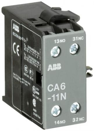ABB CA6-11N Hilfskontaktblock 1S/1Ö, für 3-polige B(C)6, B(C)7 Kleinschütze Schraubanschluss, seitlich anbaubar