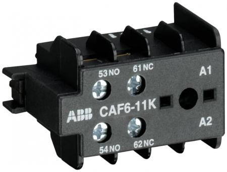 ABB CAF6-11K Hilfskontaktblock 1S/1Ö, für K6, KC6 Kleinhilfsschütze Schraubanschluss, frontseitig anbaubar,