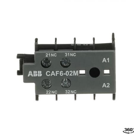 ABB CAF6-02M Hilfskontaktblock 0S/2Ö, für 3-polige B(C)6, B(C)7 Kleinschütze Schraubanschluss, frontseitig anbaubar, VB6,VB7,VBC6,VBC7,VB6A,VB7A,VBC6A,VBC7A