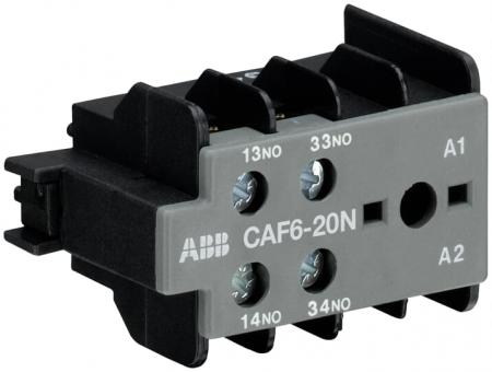 ABB CAF6-20N Hilfskontaktblock 2S/0Ö, für 3-polige B(C)6, B(C)7 Kleinschütze Schraubanschluss, frontseitig anbaubar, VB6,VB7,VBC6,VBC7,VB6A,VB7A,VBC6A,VBC7A