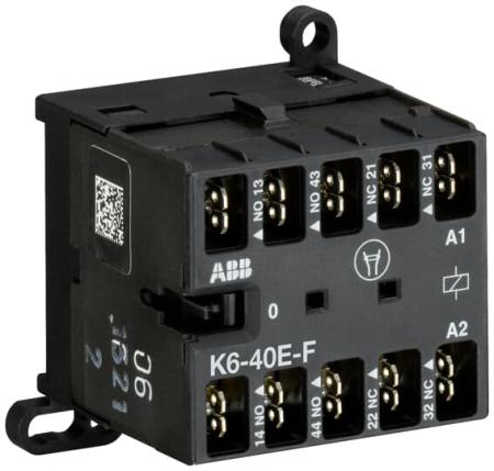 ABB K6-40E-F-80 Kleinhilfsschütz, 220-240 V 40-450 Hz