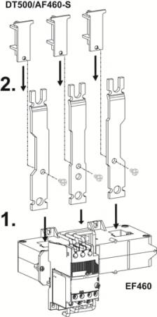 ABB DT500/AF460-S Montageset, kurz, zur Montage von E500DU an AF400/AF460