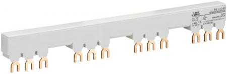 ABB PS1-4-2-65 3-Phasen-Sammelschiene für 4 MS116 / MS132 mit 2 HK/SK, Ie=65A