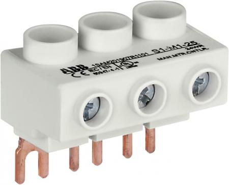 ABB S1-M1-25 3-Phasen-Einspeiseblock Flach, für MS116 / MS132, 25mm2