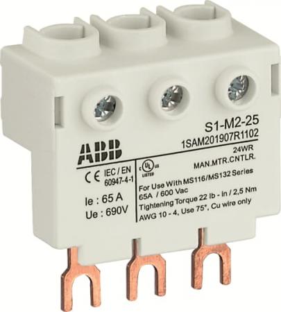 ABB S1-M2-25 3-Phasen-Einspeiseblock Hoch, für MS116 / MS132, 25mm2