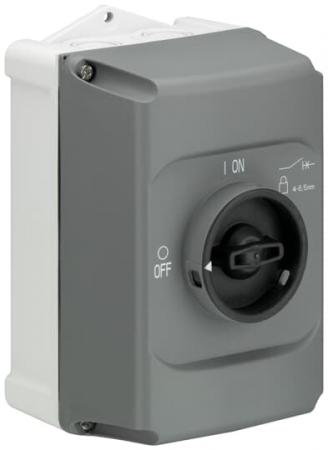 ABB IB132-G Isolierstoffgehäuse grau/schwarz, IP65, 3fach abschließbar