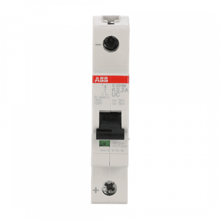 ABB S201M-K0.2UC Sicherungsautomat K-Char., 10 kA, 0.2 A, 1P
