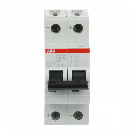 ABB S202M-K0.3UC Sicherungsautomat K-Char., 10 kA, 0.3 A, 2P