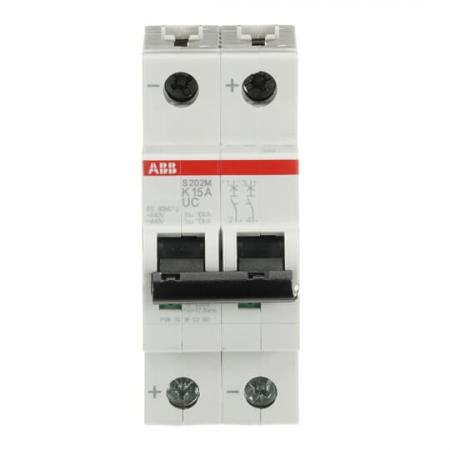 ABB S202M-K15UC Sicherungsautomat K-Char., 10 kA, 15 A, 2P