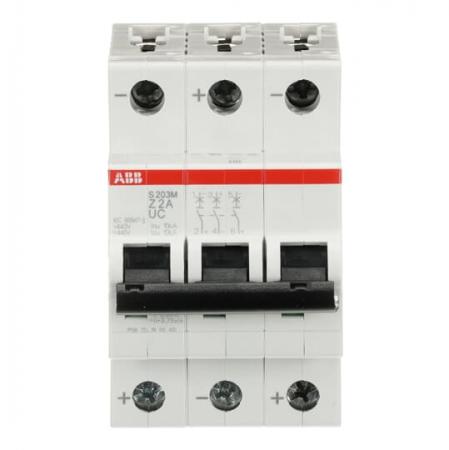 ABB S203M-Z2UC Sicherungsautomat Z-Char., 10 kA, 2 A, 3P