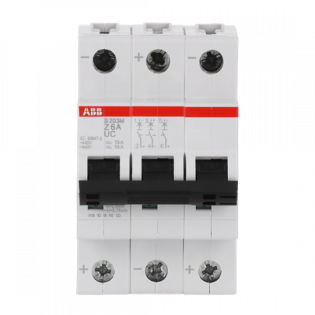 ABB S203M-Z6UC Sicherungsautomat Z-Char., 10 kA, 6 A, 3P