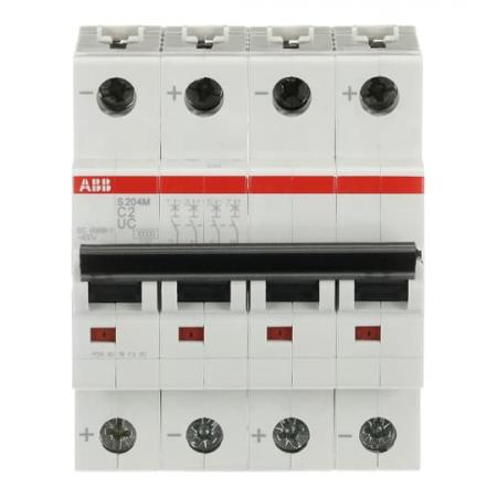 ABB S204M-C2UC Sicherungsautomat C-Char., 10 kA, 2 A, 4P