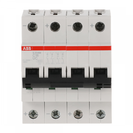 ABB S204M-C16UC Sicherungsautomat C-Char., 10 kA, 16 A, 4P
