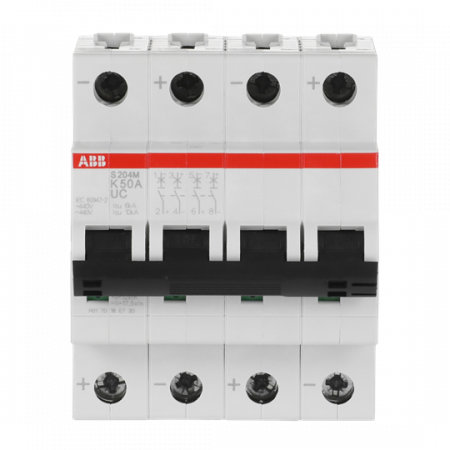 ABB S204M-K50UC Sicherungsautomat K-Char., 10 kA, 50 A, 4P