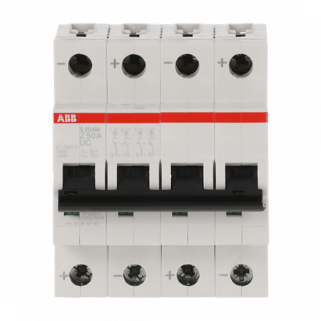 ABB S204M-Z50UC Sicherungsautomat Z-Char., 10 kA, 50 A, 4P