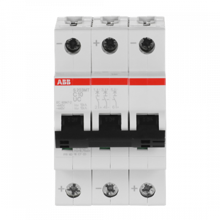 ABB S203MT-C10UC Sicherungsautomat C-Char., 10kA, 10A, 3P