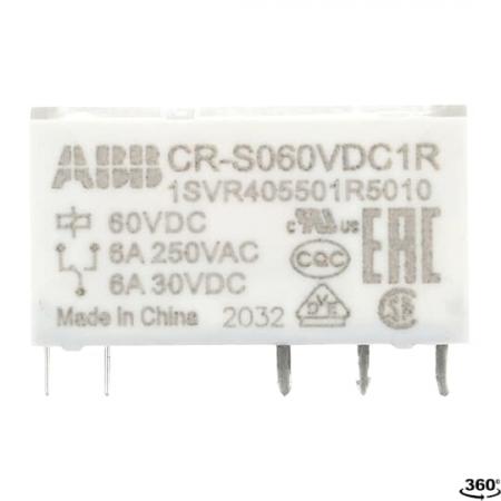 ABB CR-S060VDC1R Steckbares Interface-Relais 1We, A1-A2=60VDC, Output=6A/250VAC