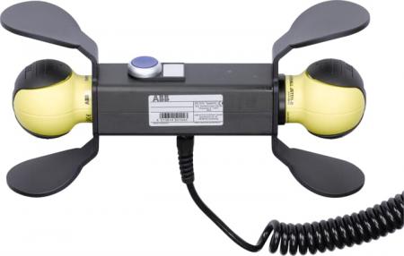ABB JSD-TD25P-820700 Mobile 2-Handbedieneinheit 2xSafeball, rechts mit zusätzlicher Tastfunktion Reset, Spiralleitung 1/5 m, IP40