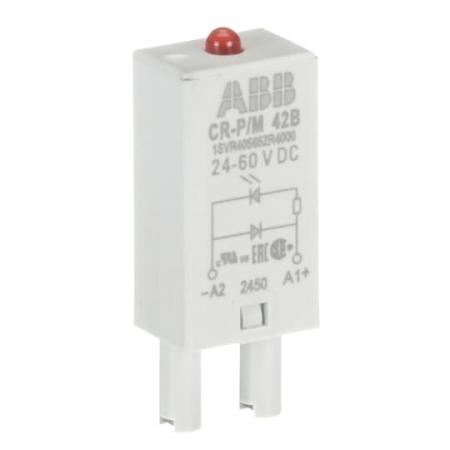 ABB CR-P/M 42B Steckmodul Diode und LED rot für CR-P/M, 24-60VDC, A1+, A2-