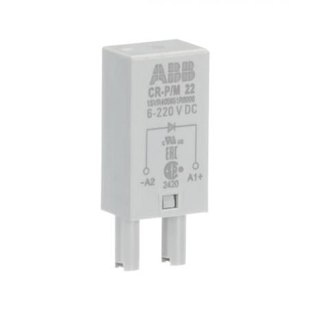 ABB CR-P/M 22 Steckmodul Verpolschutz für CR-P/M, 6-220VDC, A1+, A2-