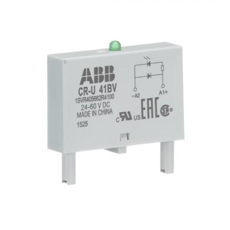 ABB CR-U 41BV Steckmodul Diode und LED grün für CR-U, 24-60VDC, A1+, A2-