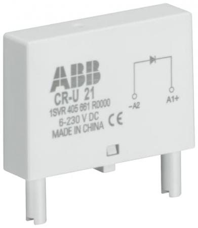 ABB CR-U 41CV Steckmodul Diode und LED grün für CR-U, 110VDC,A1+,A2-