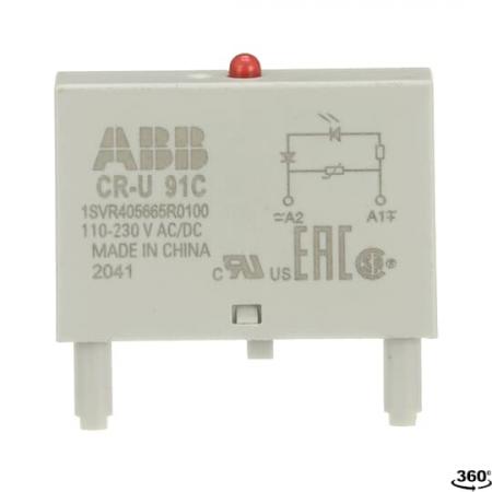 ABB CR-U 91C Steckmodul Varistor und LED rot für CR-U, 110-230VAC/110VDC