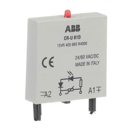 ABB CR-U 61D Steckmodul Varistor und LED rot für CR-U, 24-60V AC/DC