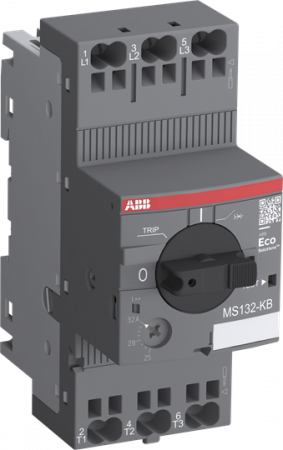 ABB MS132-0.16KB Motorschutzschalter mit Push-In Klemmen für Bahnanwendungen, 0.1 … 0.16 A Auslöseklasse 10