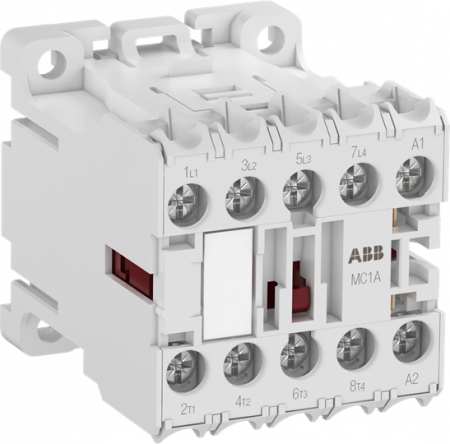 ABB MC1AB00AR1 Kleinschütz, 4-polig, 2S+2Ö, 24 V 50/60 Hz, Ringkabelschuhanschluss