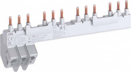ABB PS1-4-1-65K 3-Phasen Sammelschiene 4x MS132-K + 1 seitl. Hilfsschalter, 65A