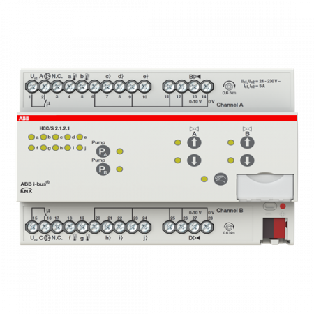 ABB HCC/S2.1.2.1 Heiz-/Kühlkreis Controller, 2fach, 0-10 V, manuelle Bedienung, REG
