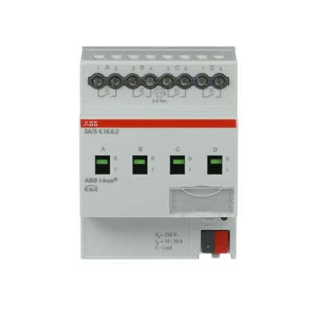 ABB SA/S4.16.6.2 Schaltaktor, 4fach, 16 A, C-Last mit Energiefunktion, REG