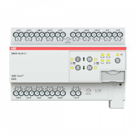 ABB SAH/S16.10.7.1 Schalt-/Jalousieaktor, 16fach, 10 A, REG