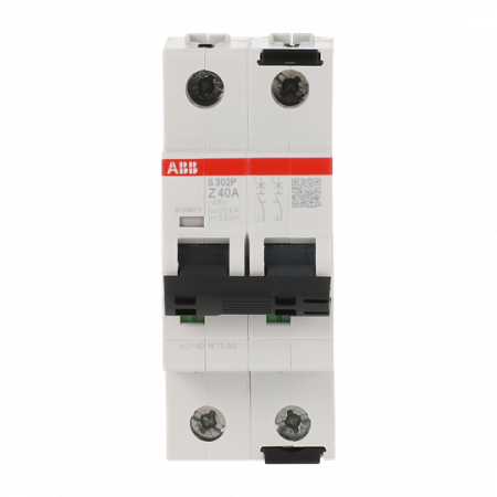 ABB S302P-Z40 Sicherungsautomat Z-Char., 25 kA, 40A, 2P