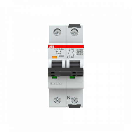 ABB S301P-D13NA Sicherungsautomat D-Char., 25 kA, 13A, 1+NA
